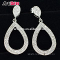 Hanging earring design white gold plated jewelry earrings